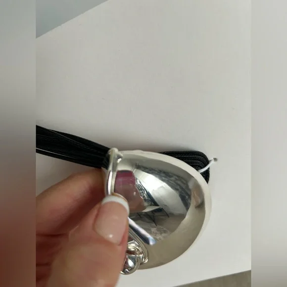 Some 2 bubbles on silver surface Snail shell rope necklace Zara lot #1 - Picture 11 of 14